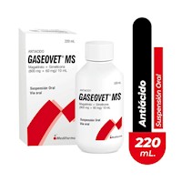 Gaseovet MS 800 mg + 60 mg/10 mL Suspensión Oral
